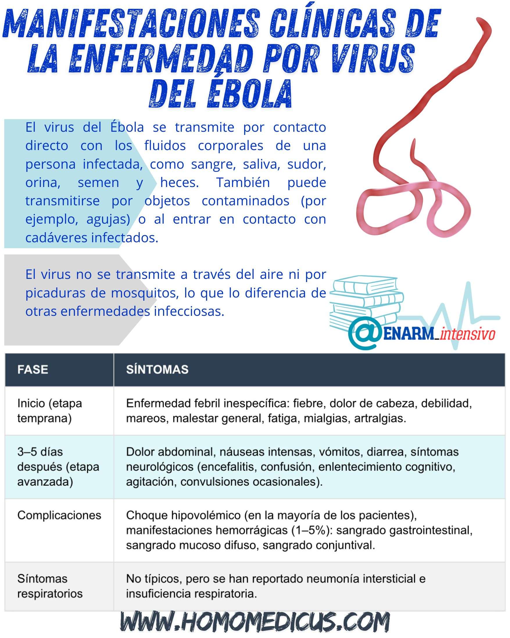 🎴TARJETA DE REPASO: Manifestaciones clínicas de la enfermedad por virus del Ébola