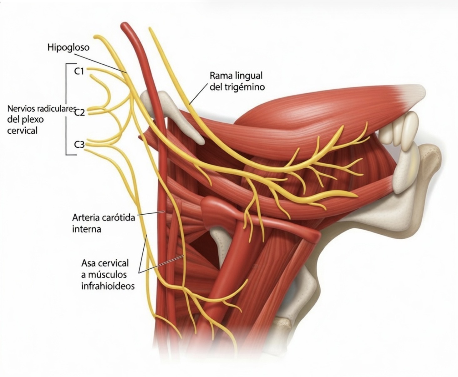 Nervio hipogloso (XII)