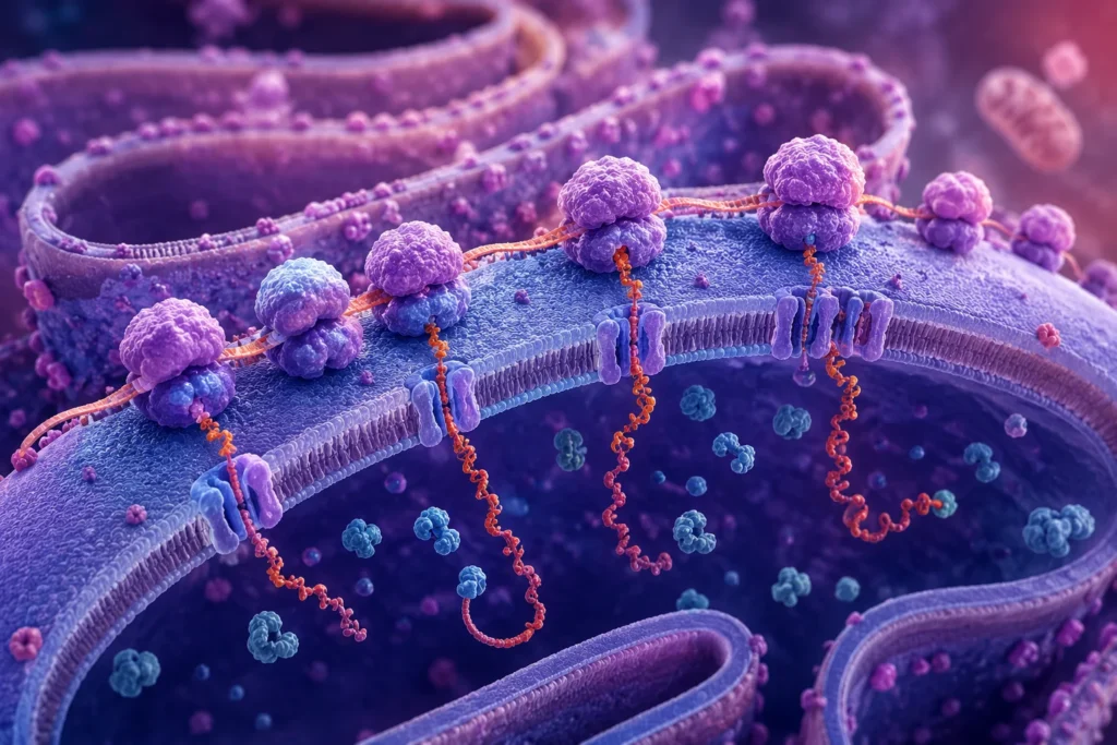 Unión de los ribosomas al retículo endoplásmico