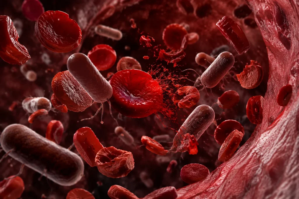 Hemólisis intravascular masiva por Clostridium perfringens