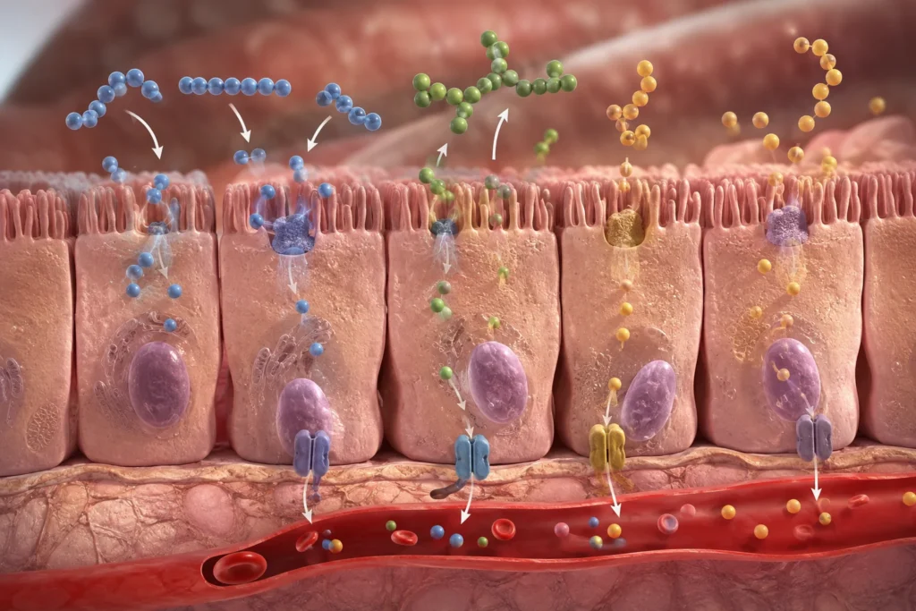 Digestión y absorción de hidratos de carbono por el enterocito