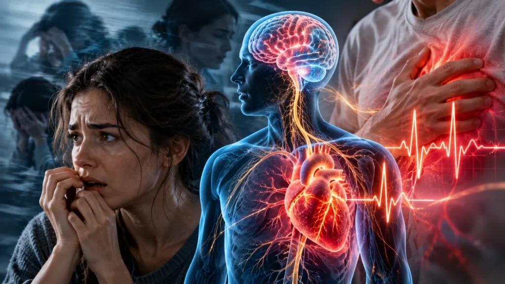 Diferencia entre Ansiedad y síntomas cardiovasculares