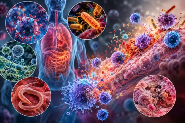 Mecanismos de lesión celular y tisular causados por patógenos infecciosos y respuestas inmunitarias